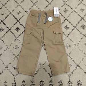 NWT Carter's Boys Khaki Pull-on Cargo Pants 2T